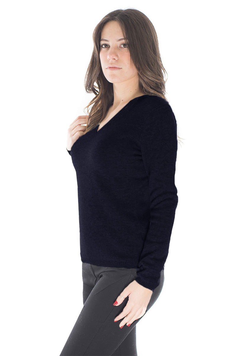Comfortable V neck sweater Fine – ONECASHMERE