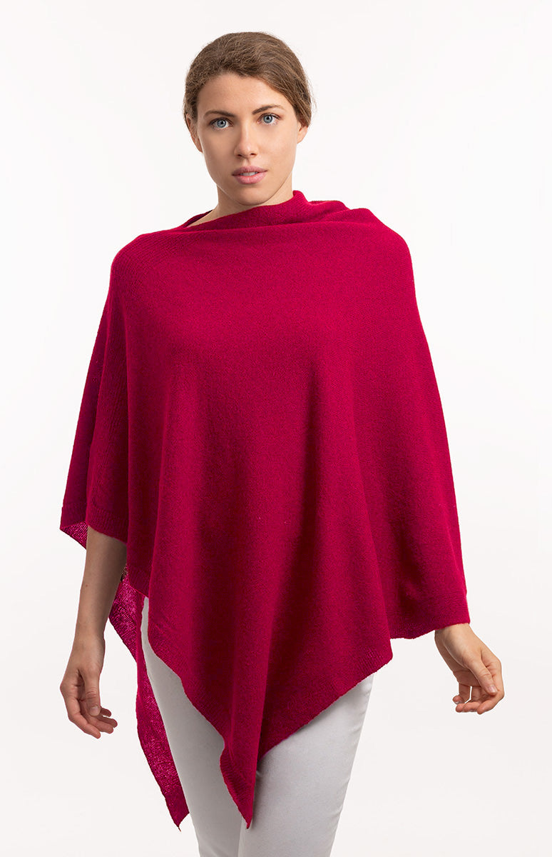 Plain Poncho – ONECASHMERE