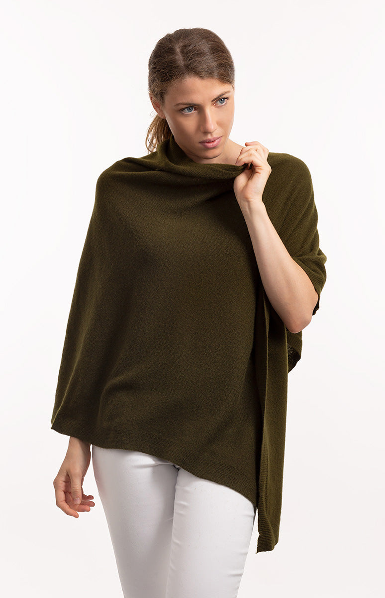 Plain Poncho – ONECASHMERE